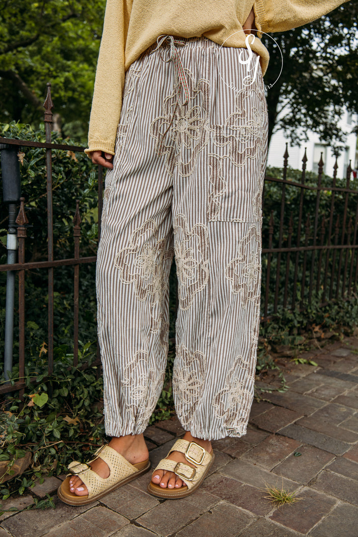 Secret Stripe Pants - Mocha