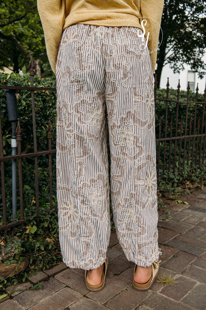 Secret Stripe Pants - Mocha