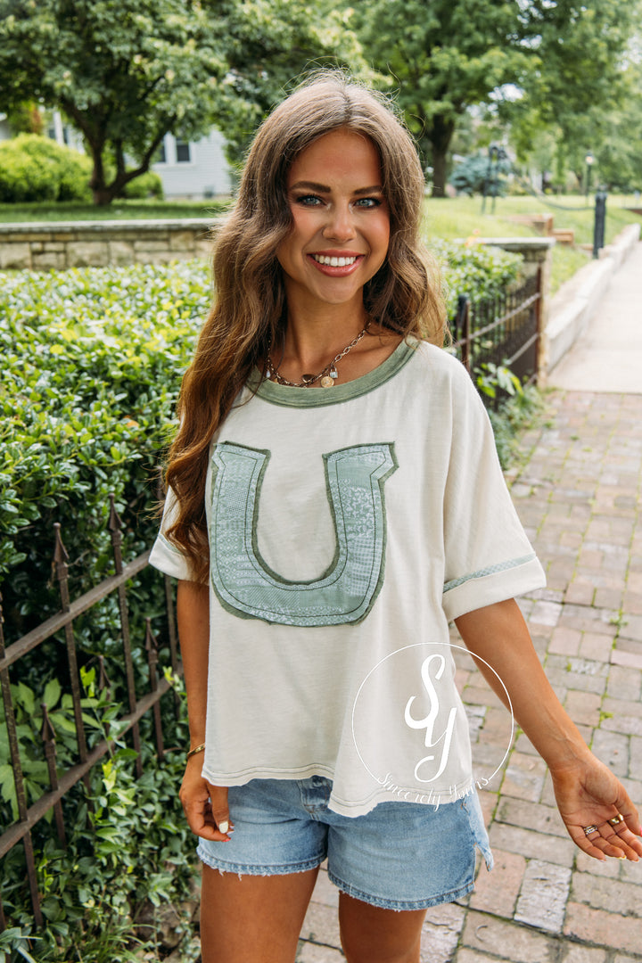 Paisley Charm Top - Sage