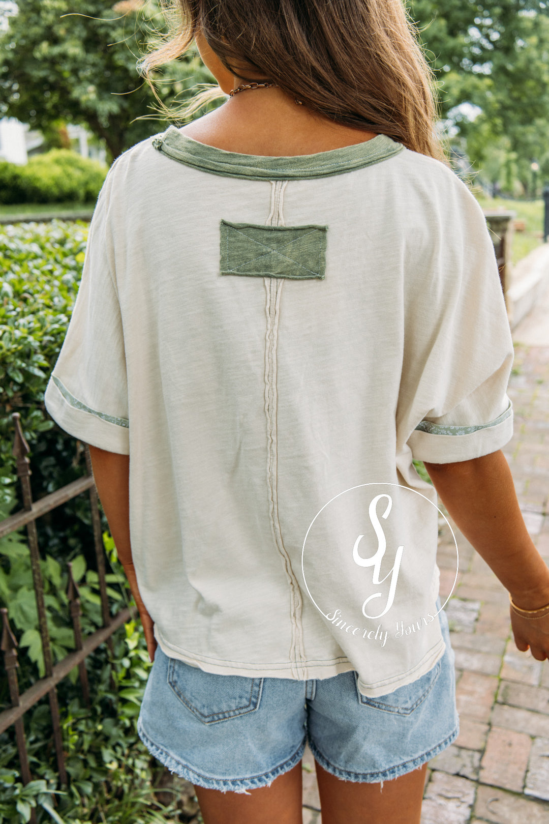 Paisley Charm Top - Sage