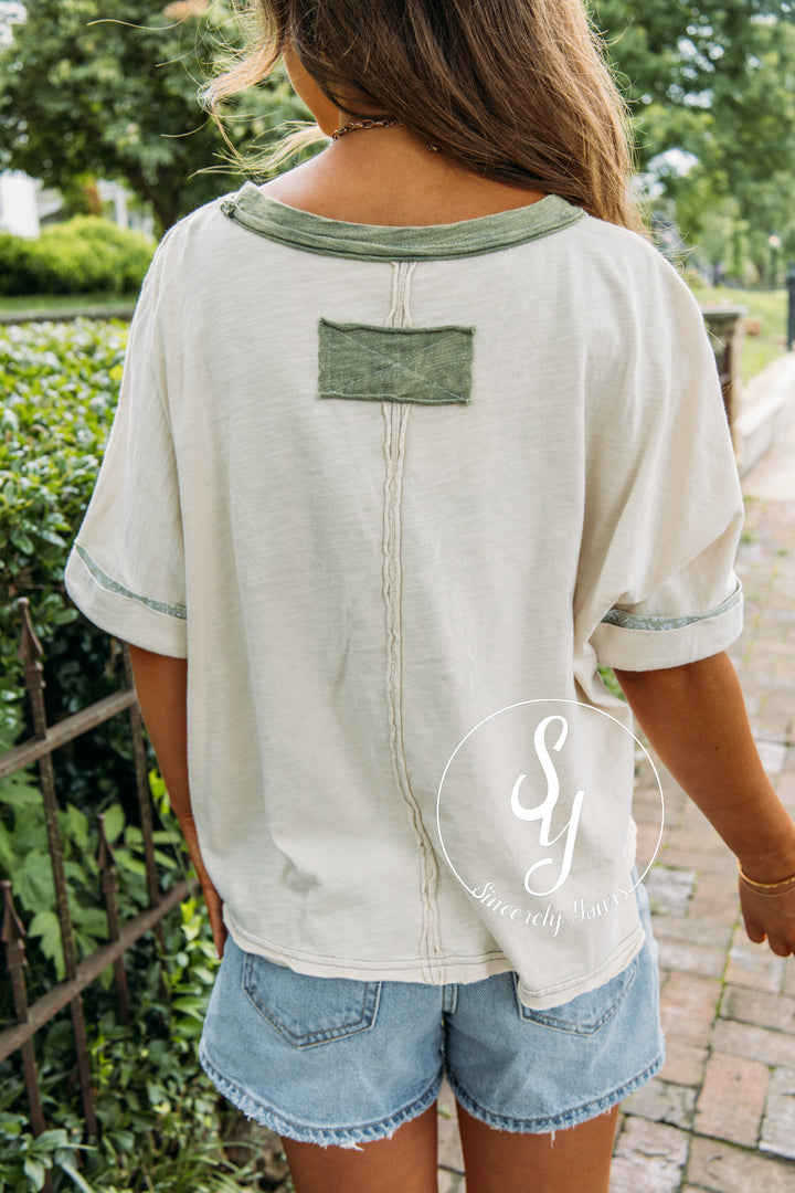 Paisley Charm Top - Sage