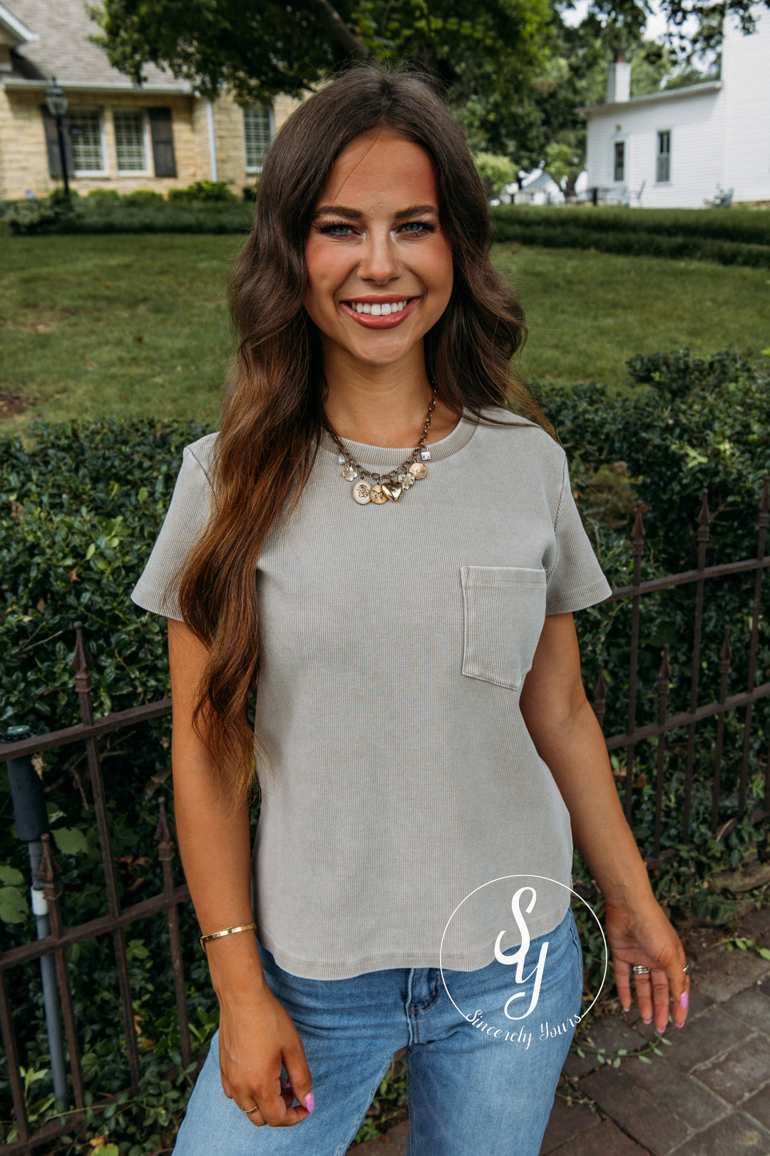 Ribbed Love Top - Taupe