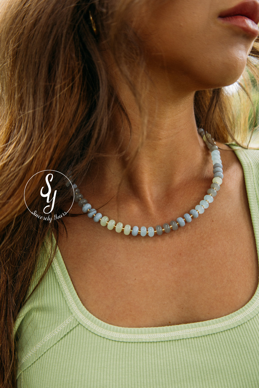 Ocean Front Necklace - Mixed Green