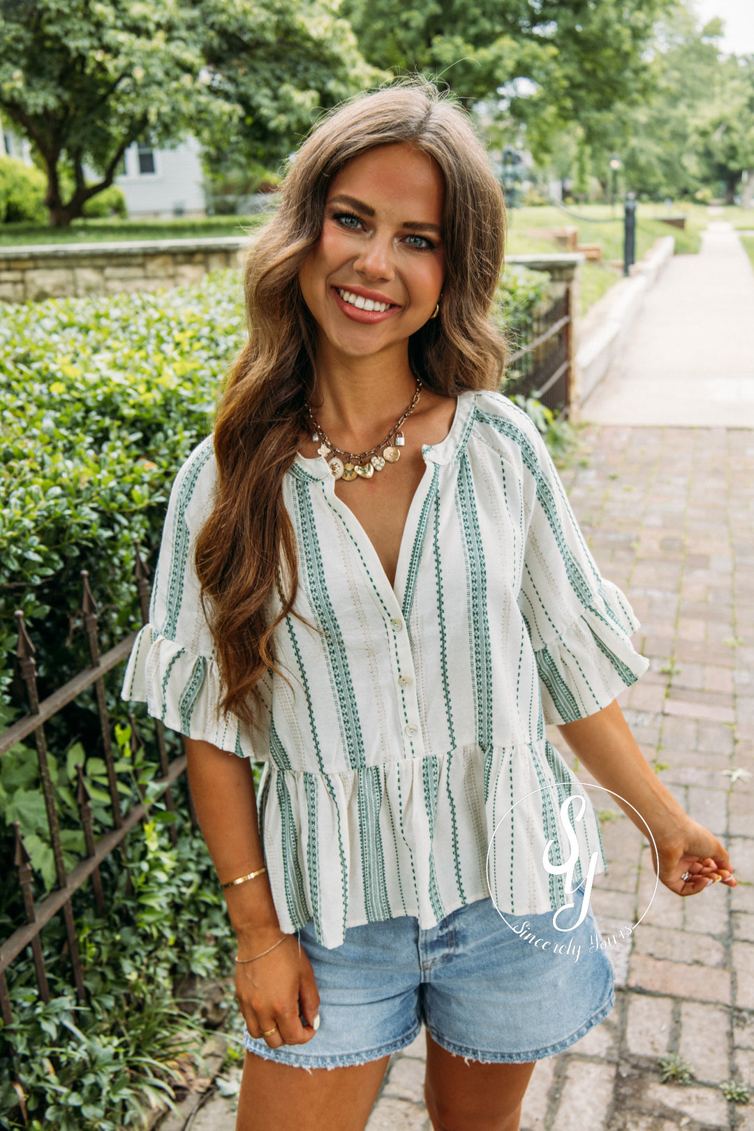 Feeling Cute Blouse - Green