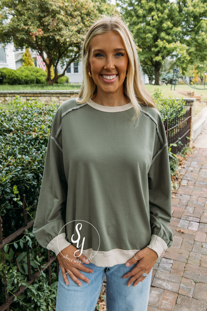 Moss Love Top - Olive