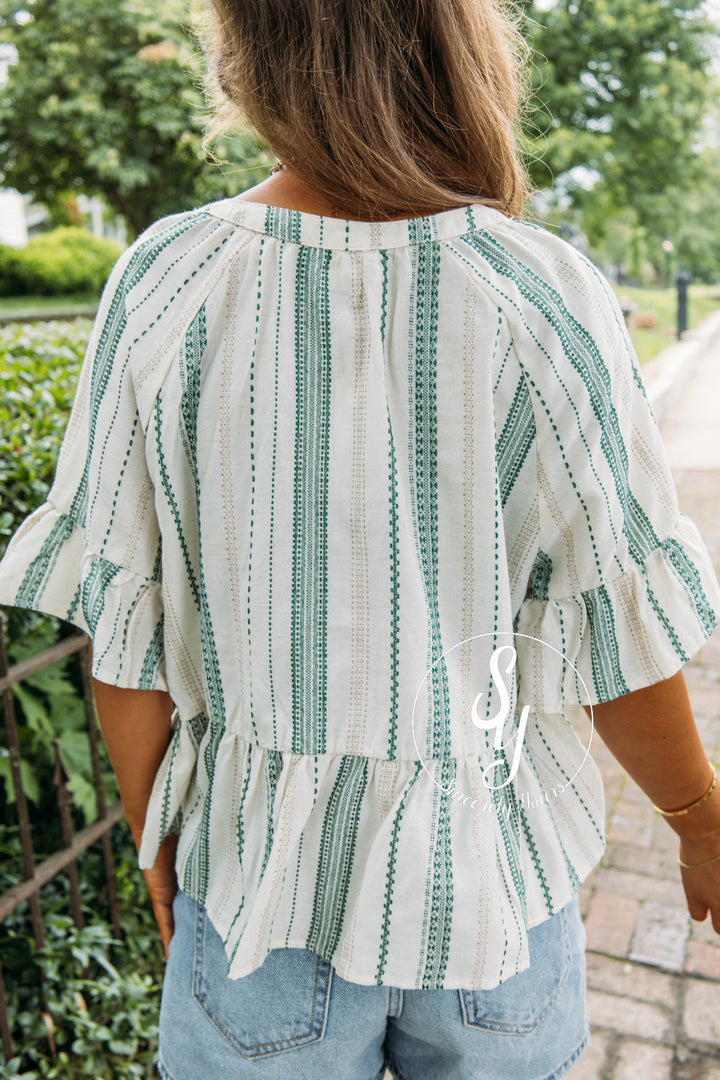 Feeling Cute Blouse - Green