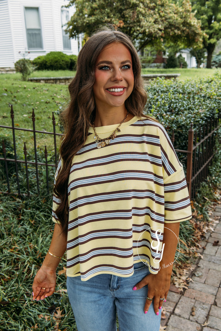 Good Love Top - Butter Yellow/Oatmeal