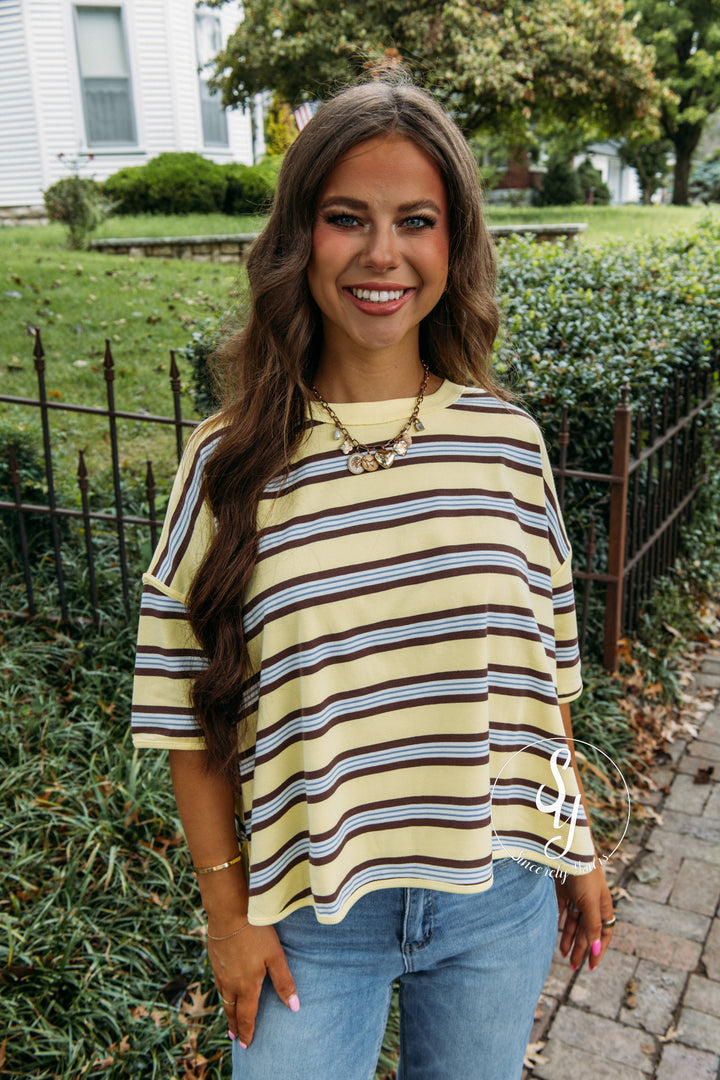 Good Love Top - Butter Yellow/Oatmeal