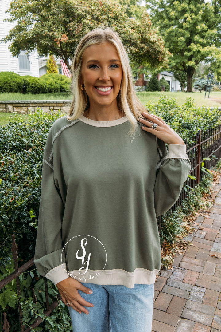 Moss Love Top - Olive