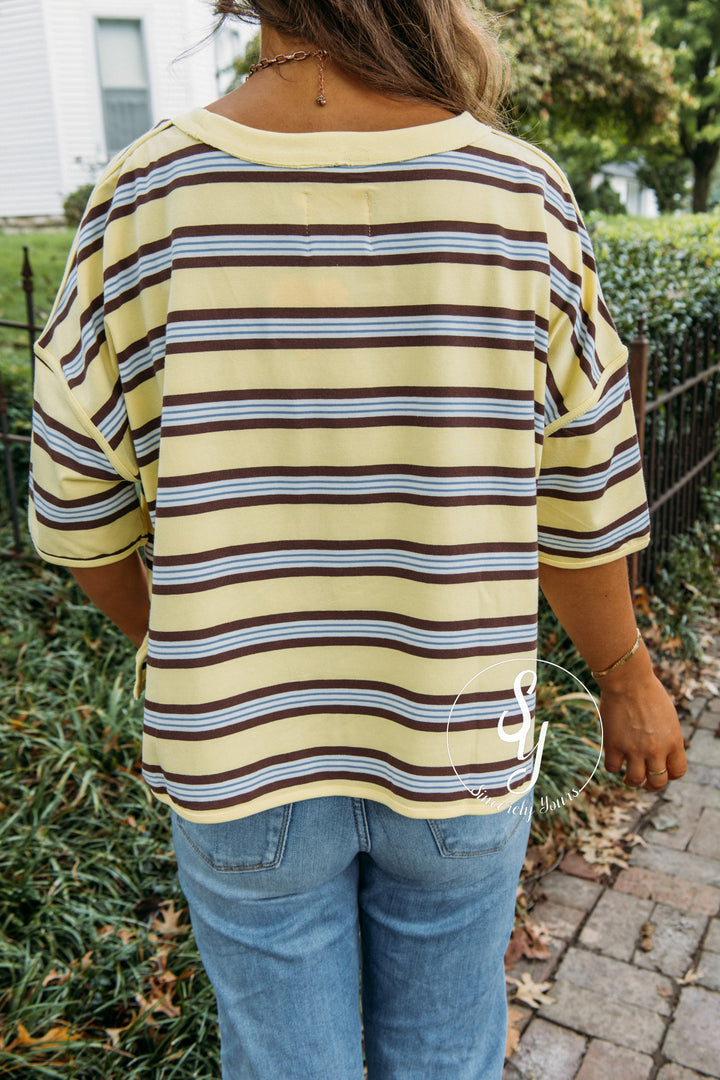 Good Love Top - Butter Yellow/Oatmeal