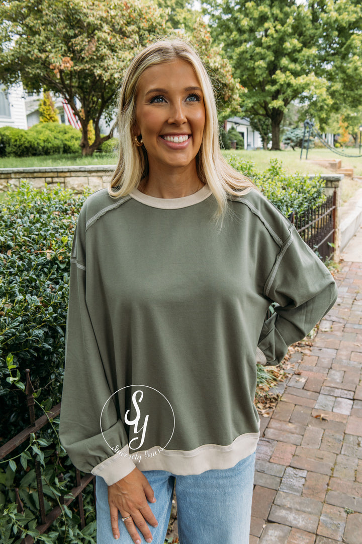 Moss Love Top - Olive