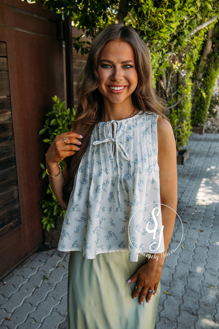 Adorable Tie Tank - White Multi