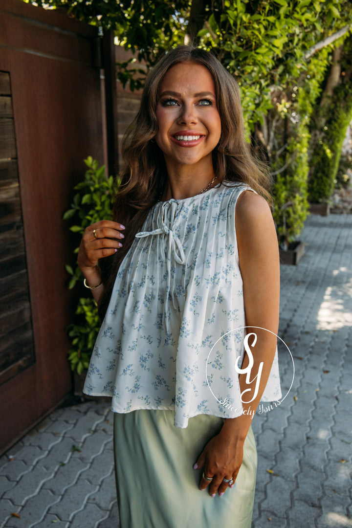 Adorable Tie Tank - White Multi