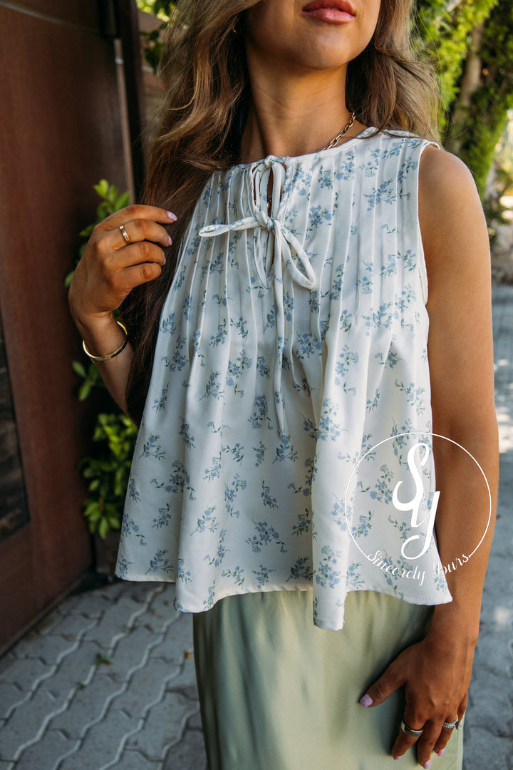 Adorable Tie Tank - White Multi