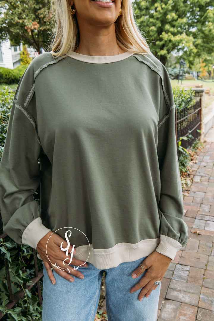 Moss Love Top - Olive