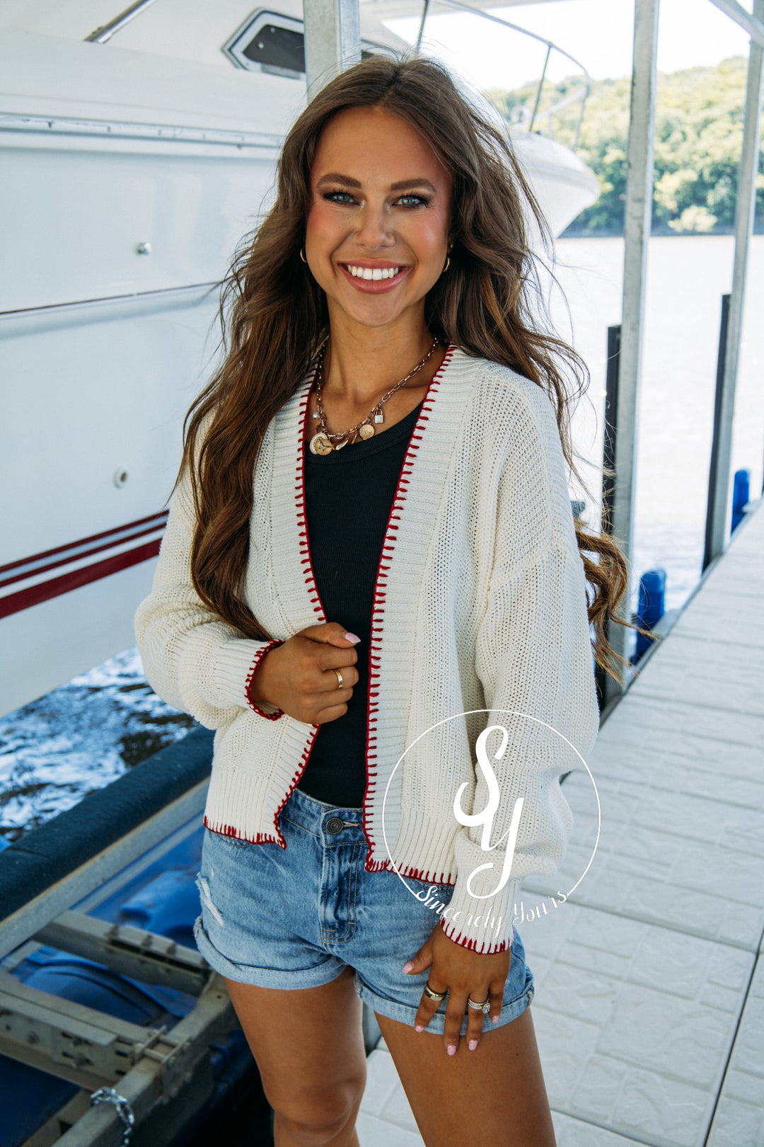 Follow Me Flag Cardigan - Ivory
