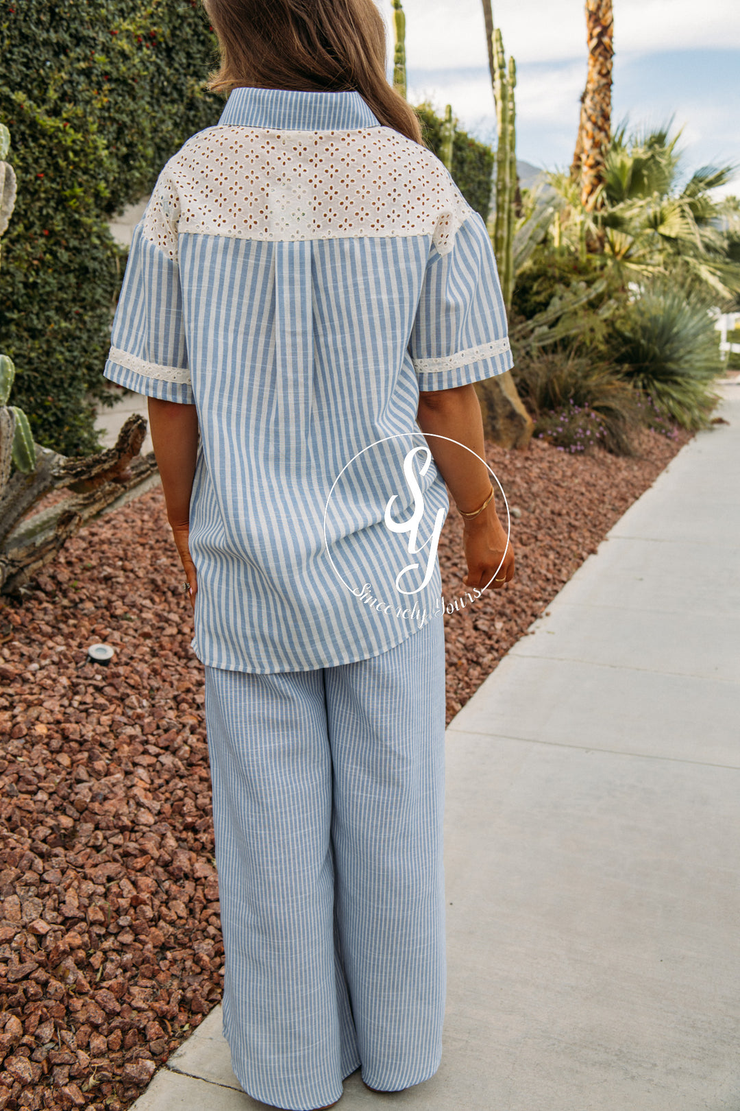 Pure Peace Stripe Set - Blue