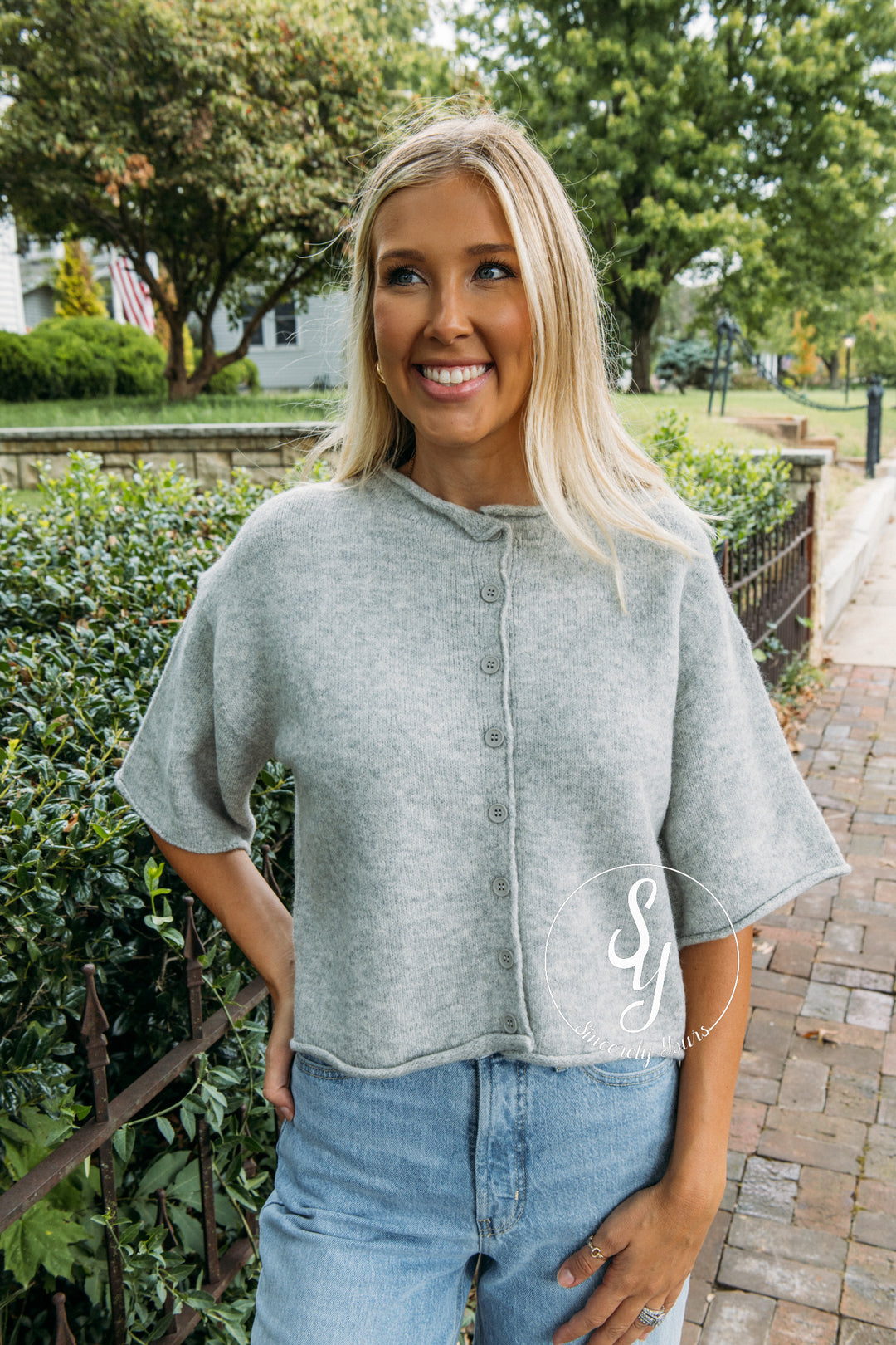 Sunday Stroll Sweater - Heather Grey