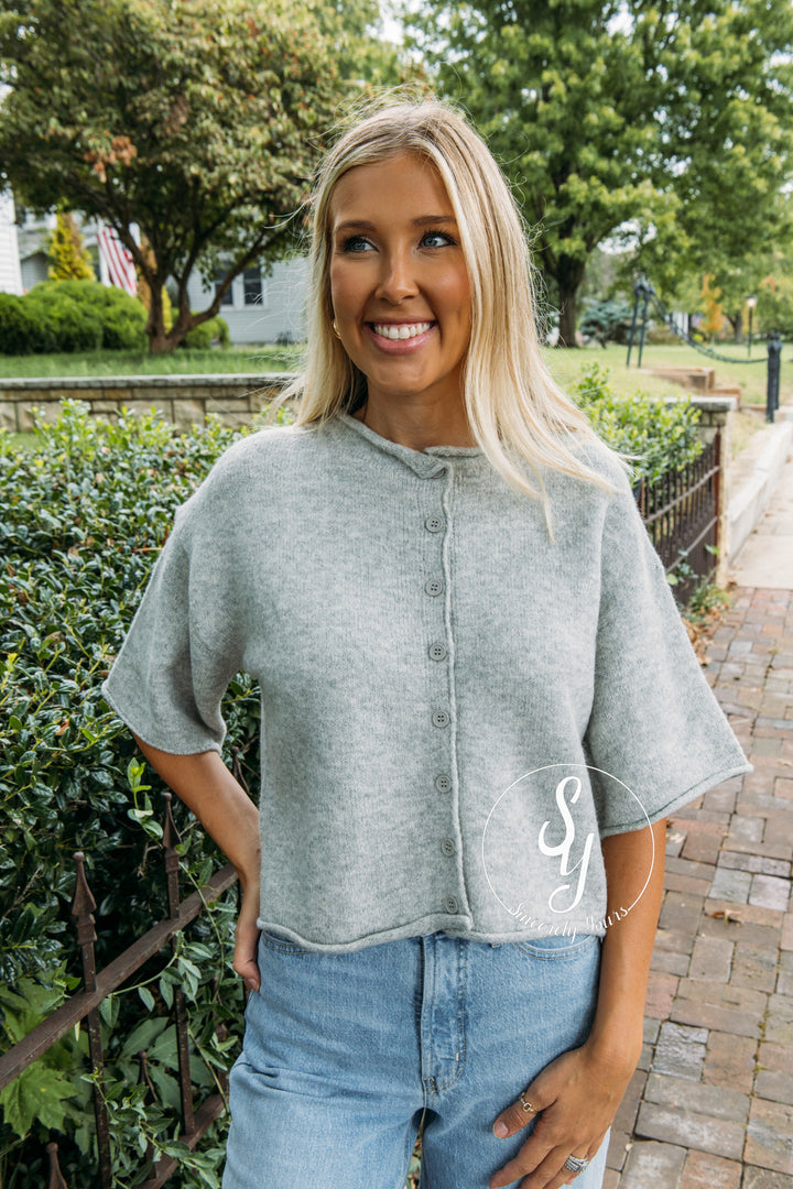 Sunday Stroll Sweater - Heather Grey