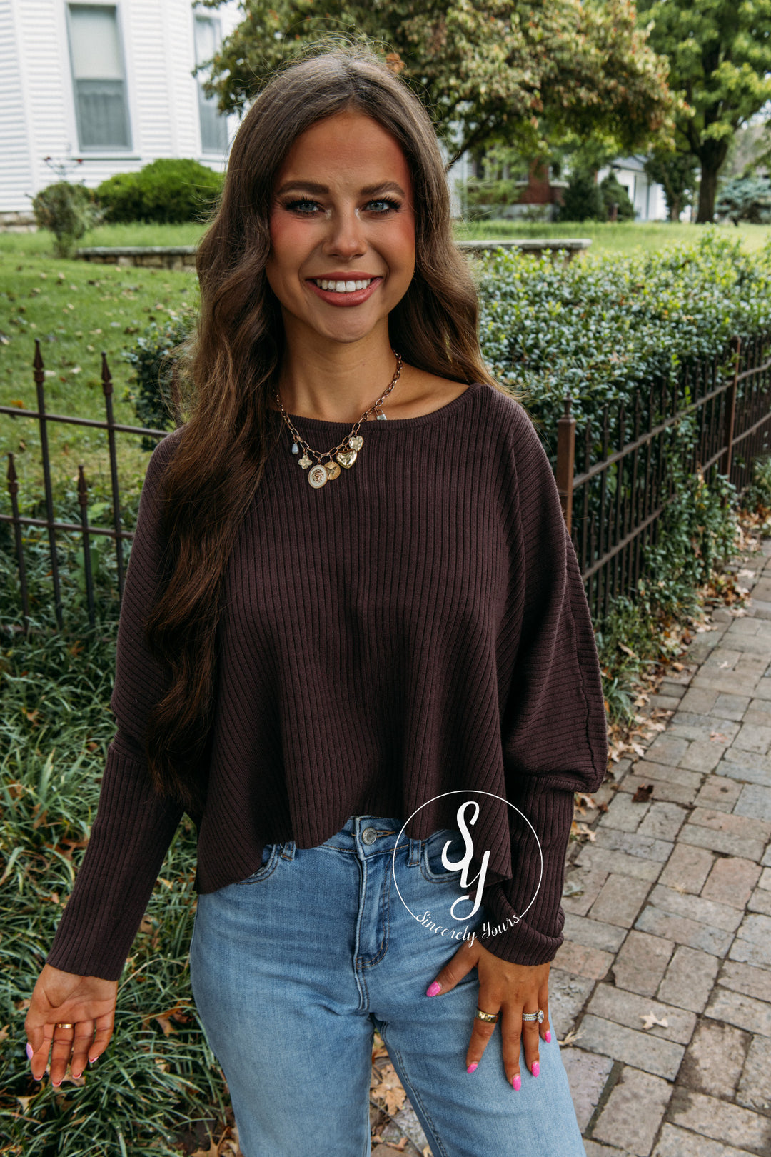 Falling For Comfort Sweater - Brown