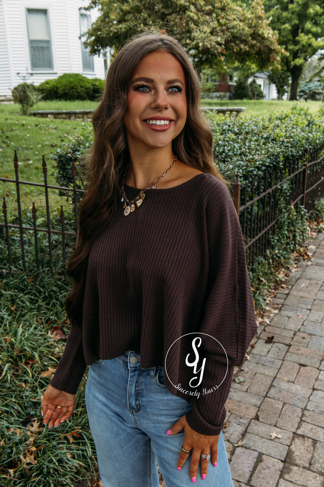 Falling For Comfort Sweater - Brown