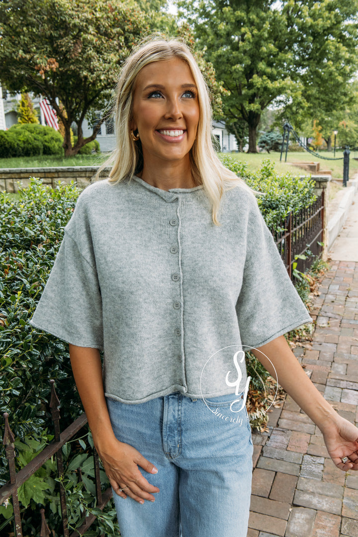 Sunday Stroll Sweater - Heather Grey