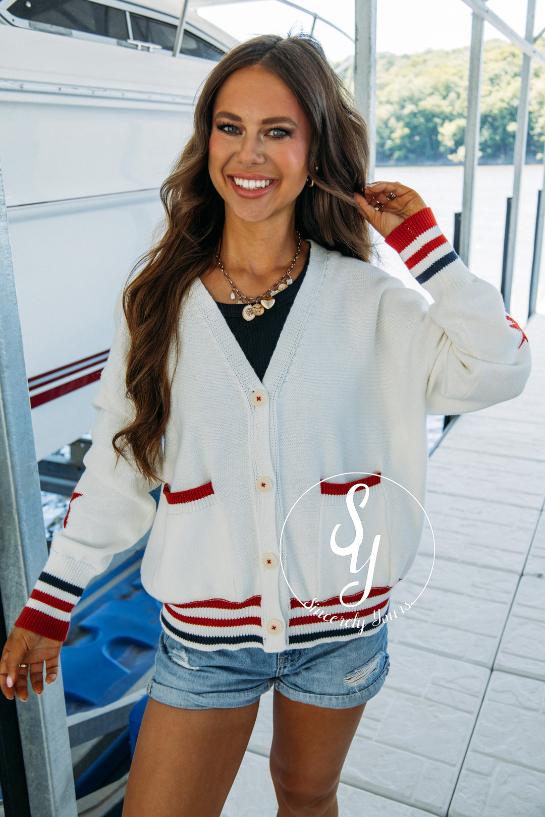 Flag Feelings Cardigan - Off White