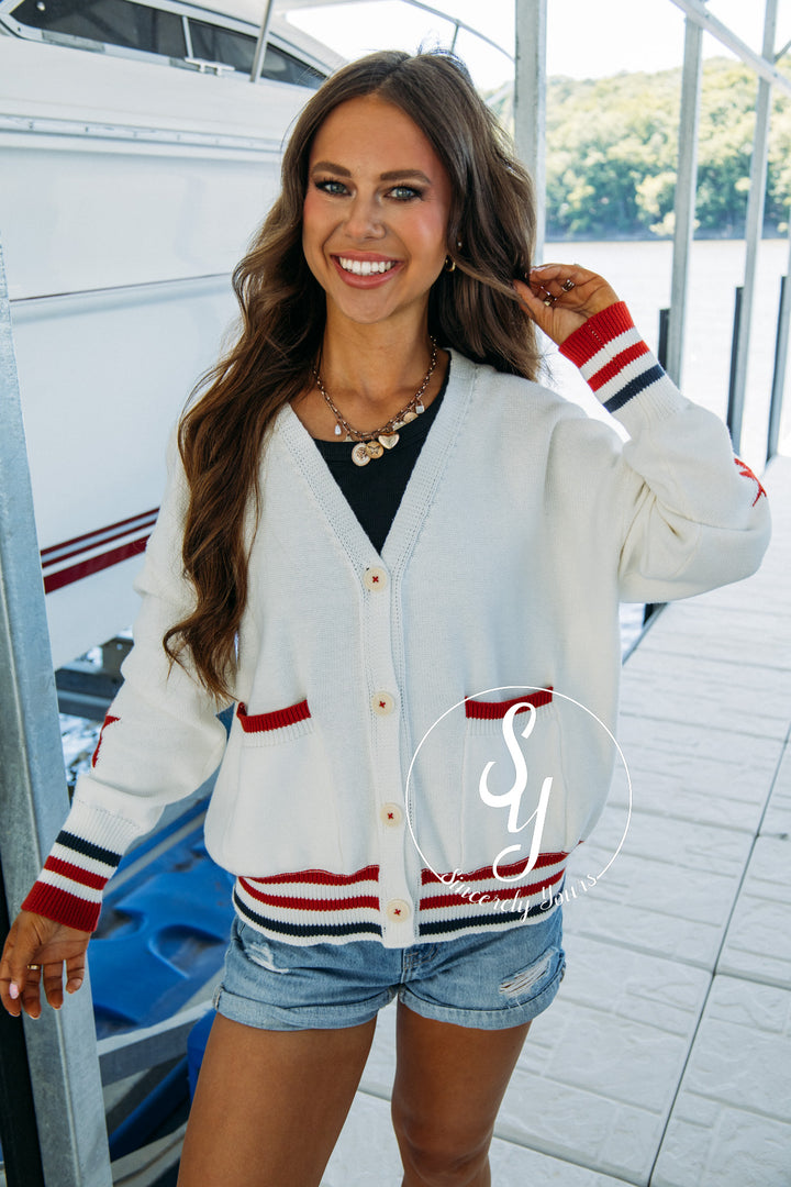 Flag Feelings Cardigan - Off White