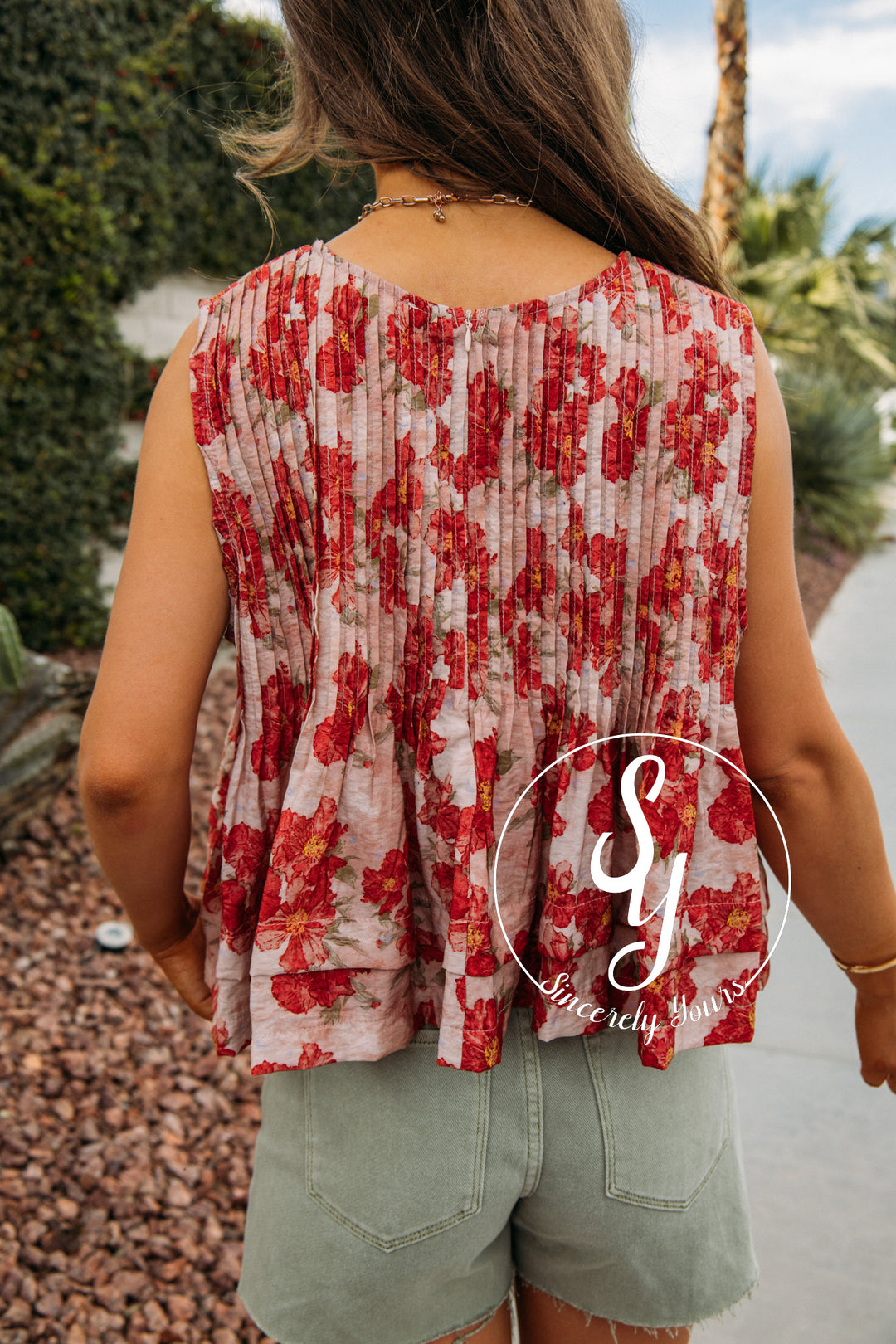Floral Statement Tank - Pink Multi