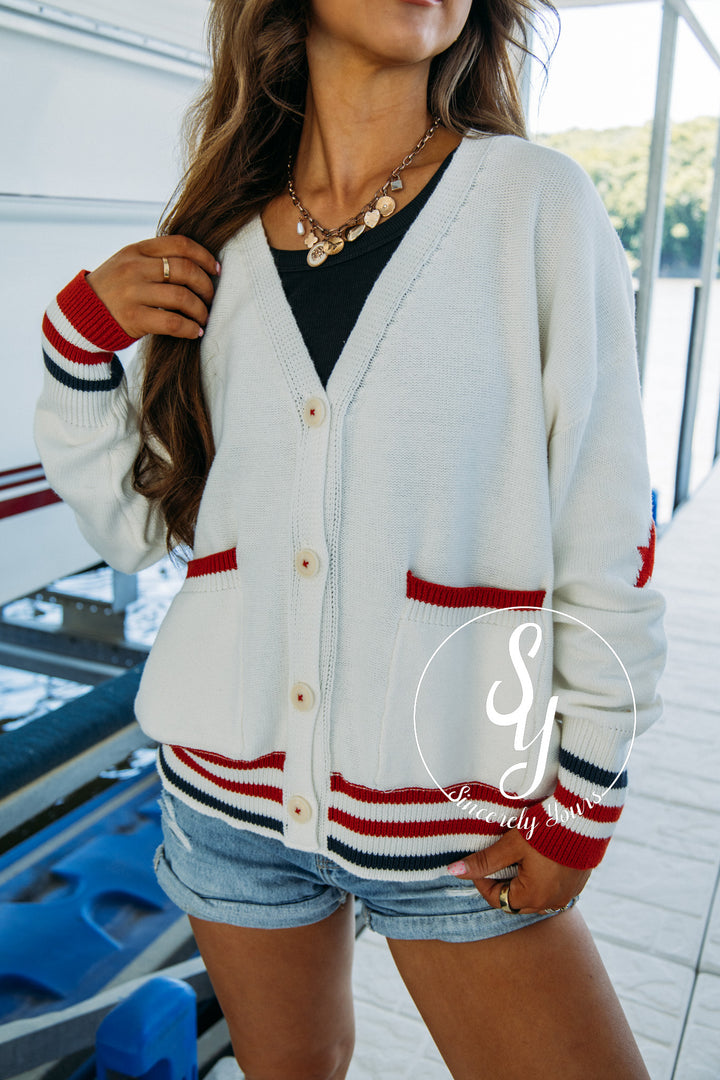 Flag Feelings Cardigan - Off White