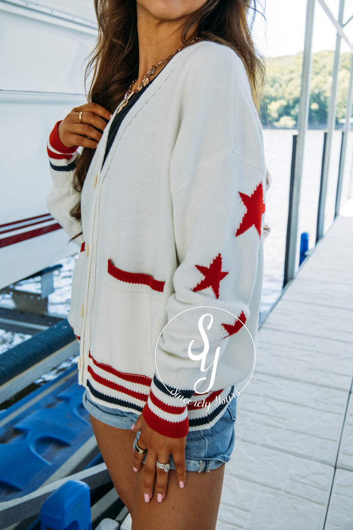 Flag Feelings Cardigan - Off White