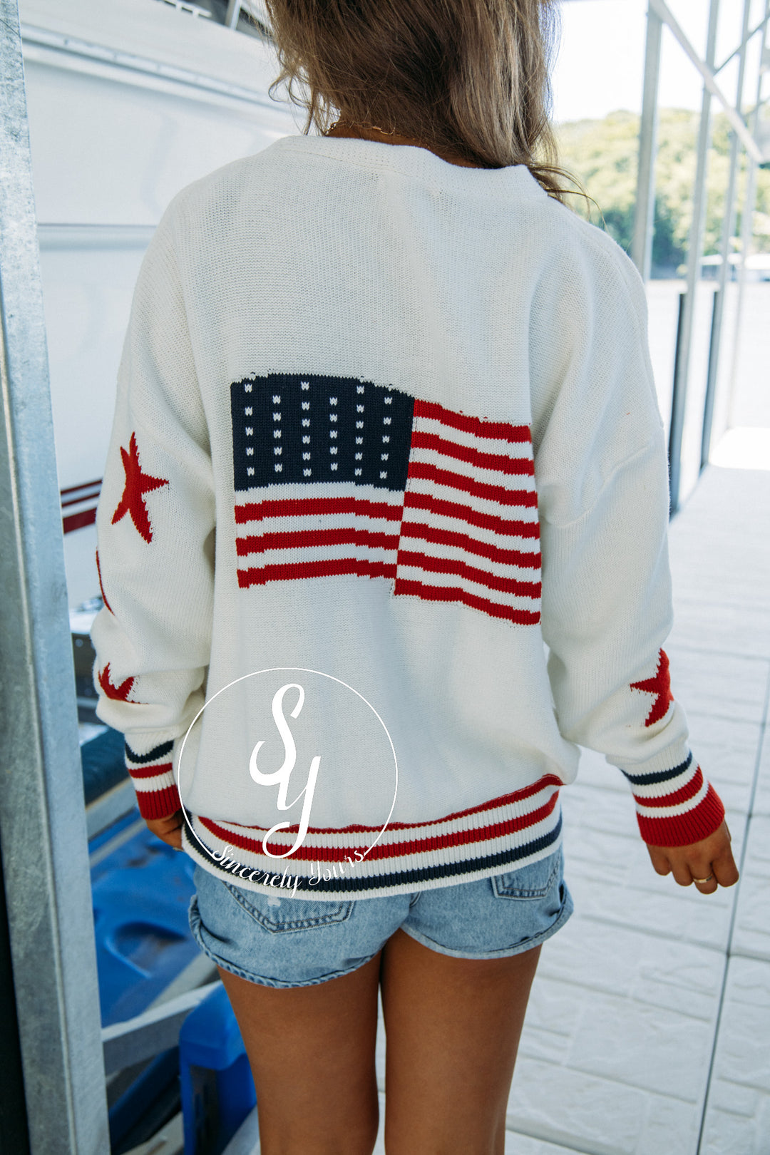 Flag Feelings Cardigan - Off White
