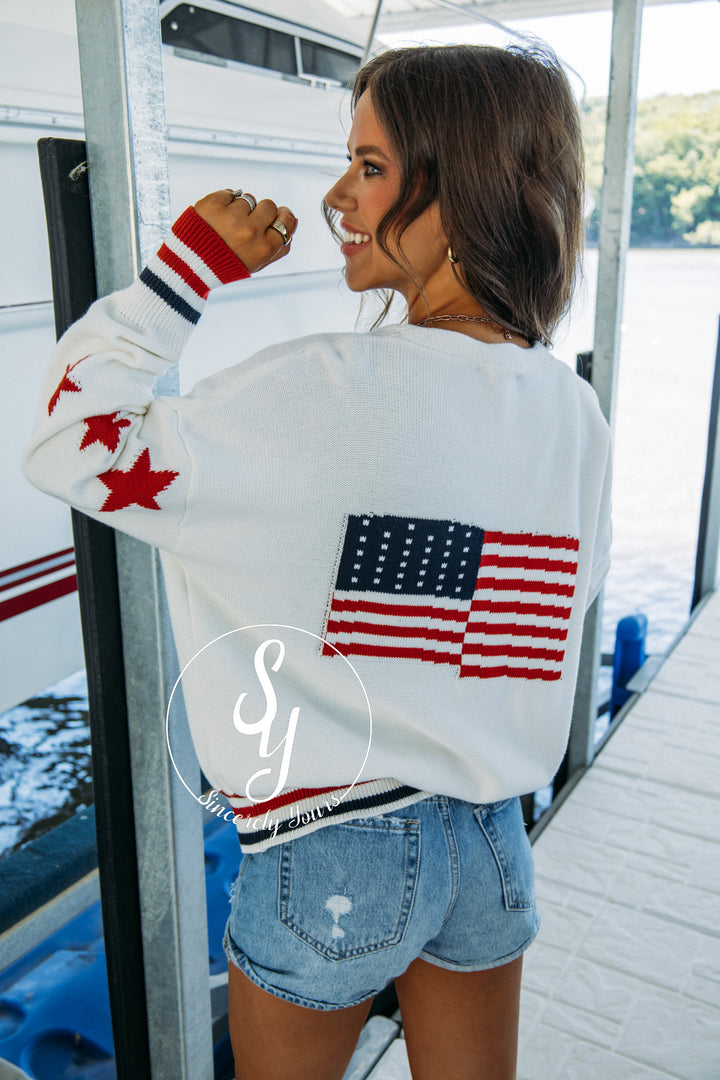 Flag Feelings Cardigan - Off White