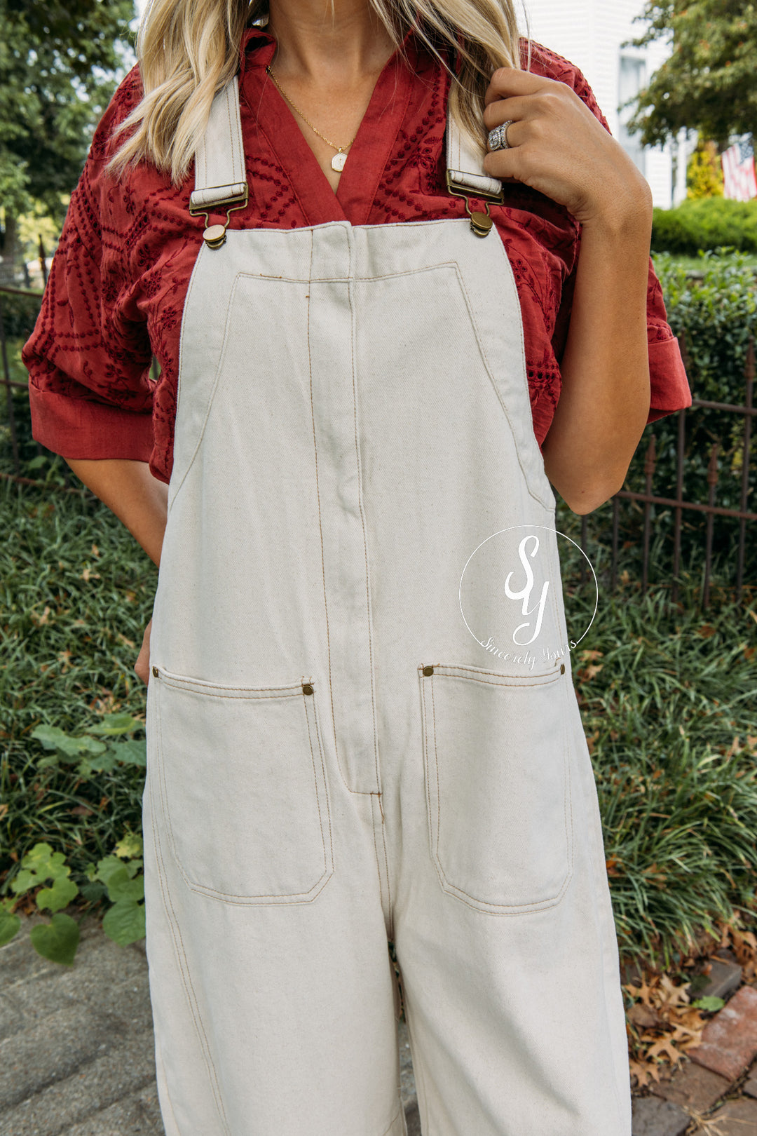 Over The Moon Overalls - Cream