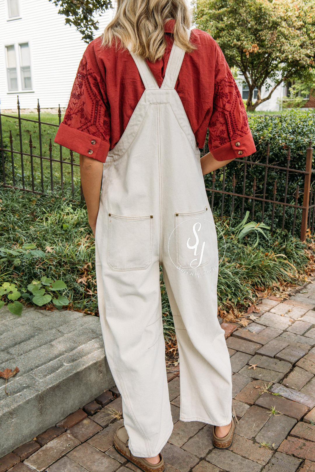 Over The Moon Overalls - Cream