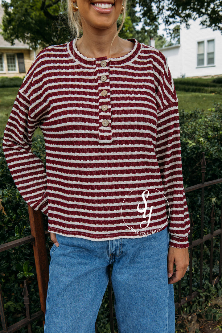 This Is It Top - Burgundy