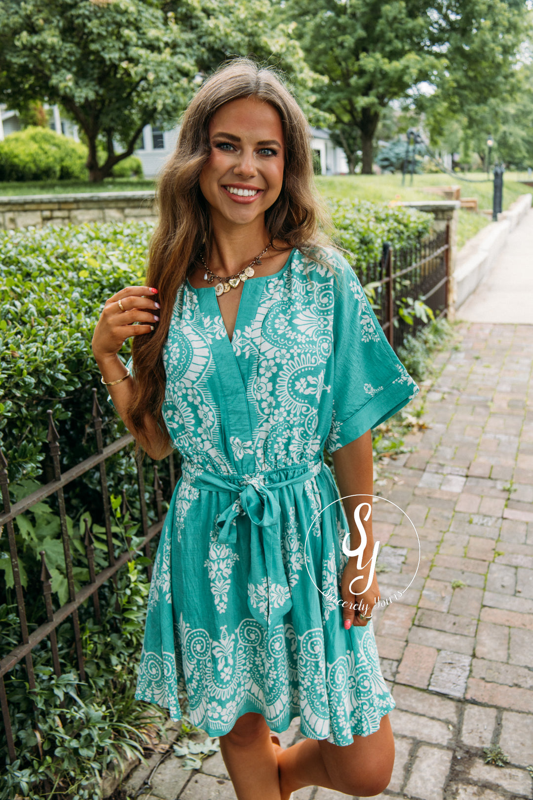 Boldly Cute Dress - Sage