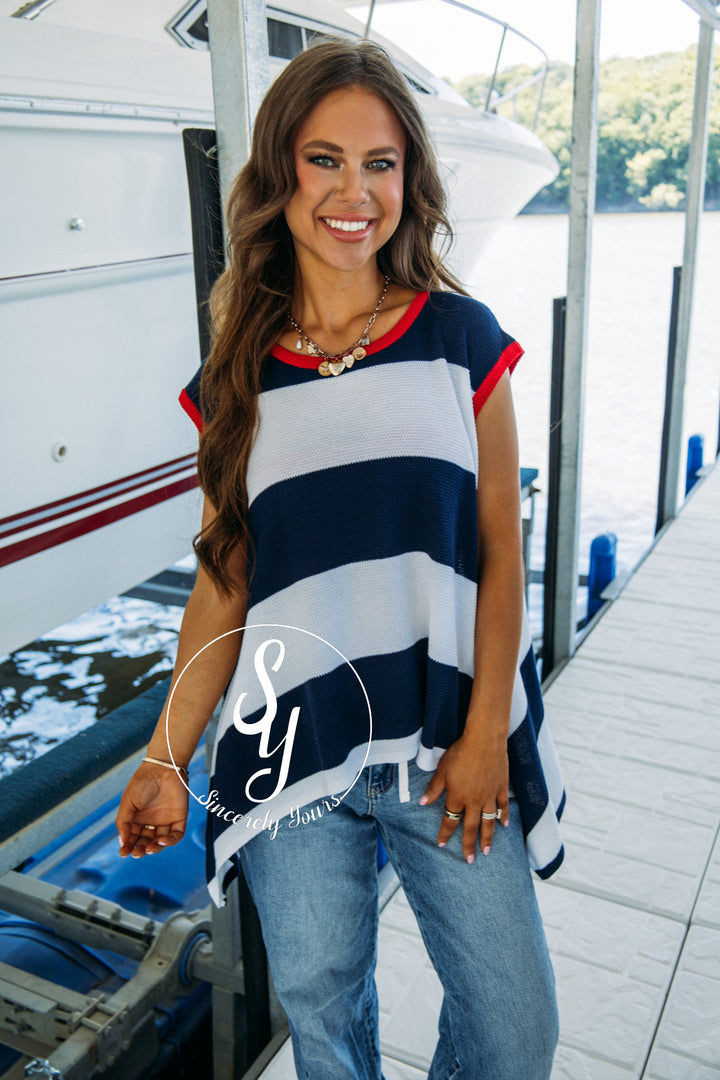 Simply Darling Tank - Navy