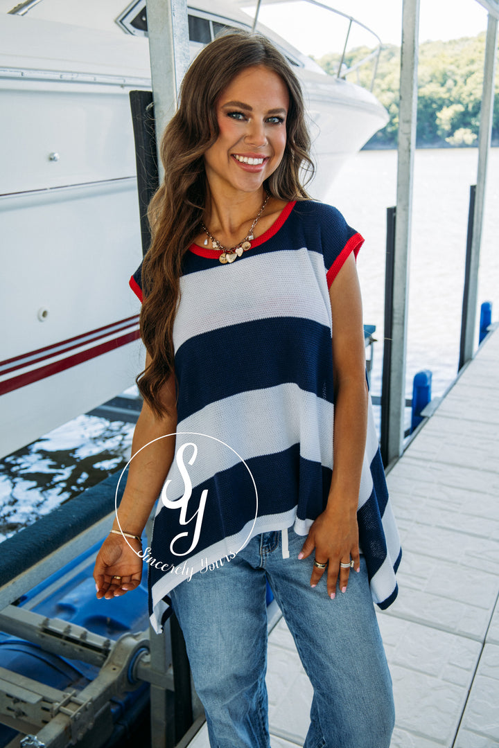 Simply Darling Tank - Navy