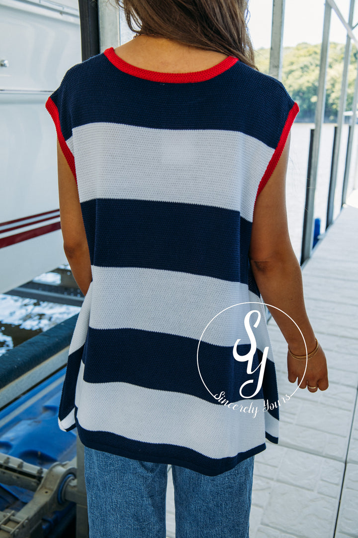 Simply Darling Tank - Navy