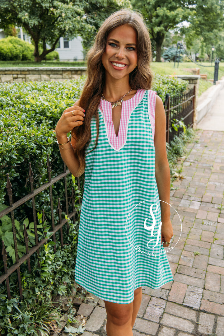 Effortlessly Adorable Dress - Green