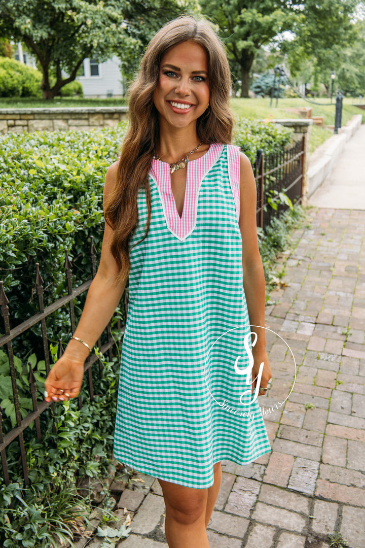 Effortlessly Adorable Dress - Green