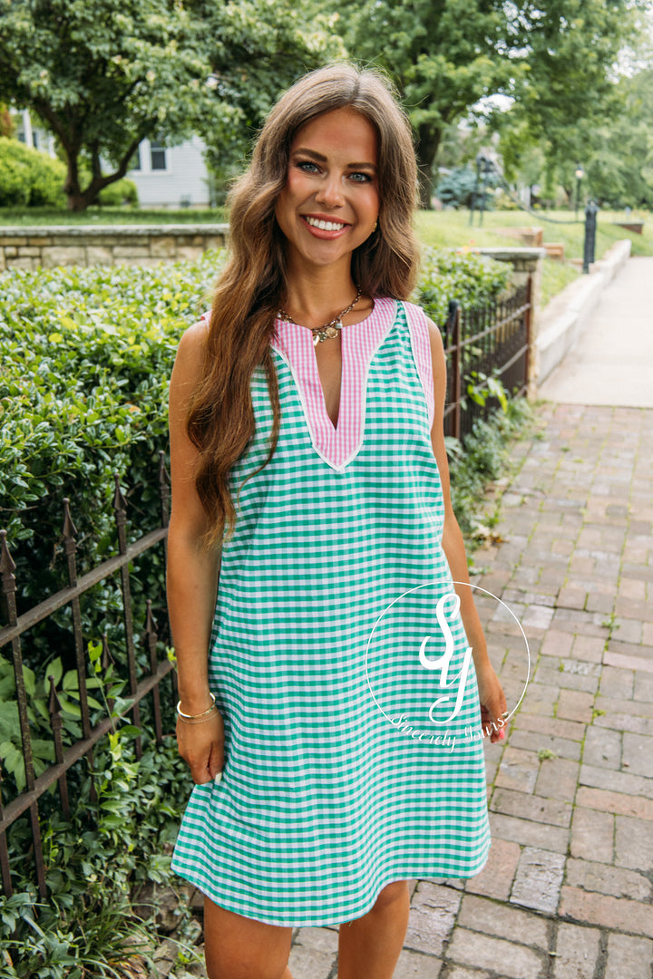 Effortlessly Adorable Dress - Green
