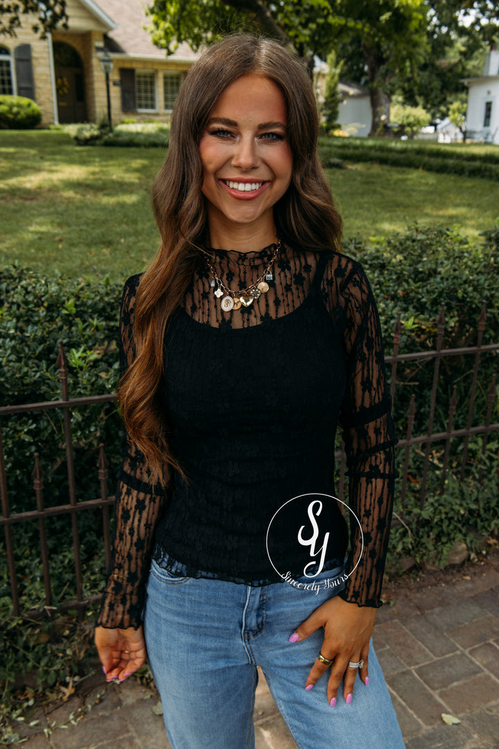 Days Of Lace Top - Black
