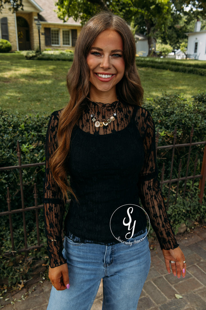 Days Of Lace Top - Black