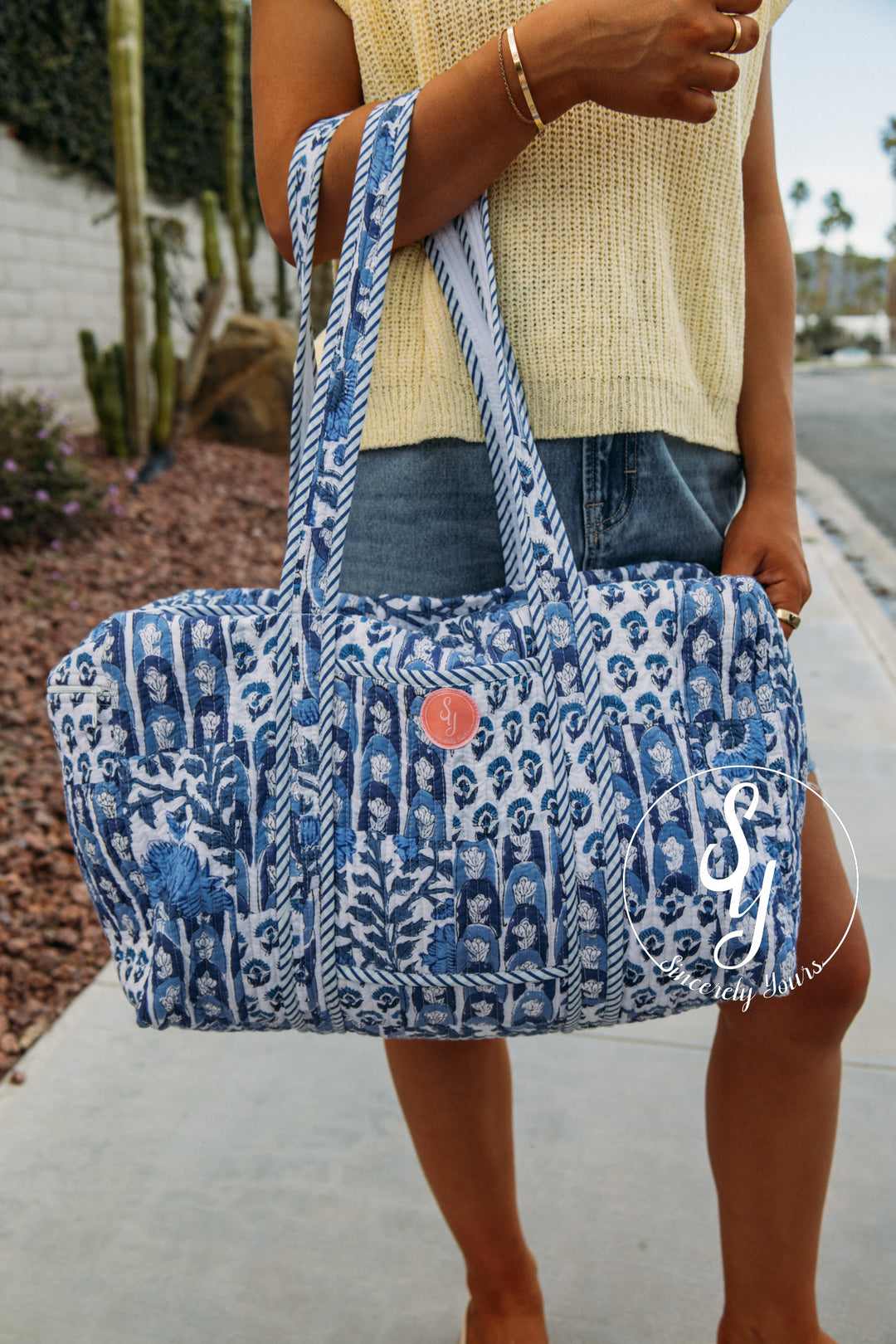 SY Label: Bella Quilted Duffle Bag