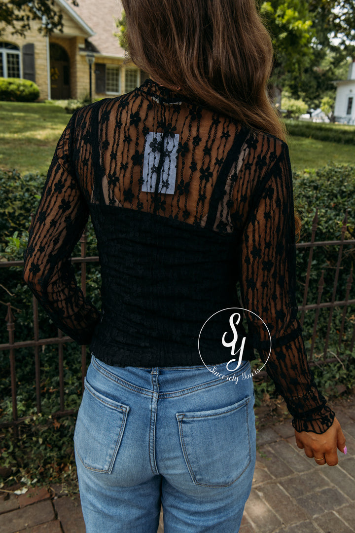 Days Of Lace Top - Black