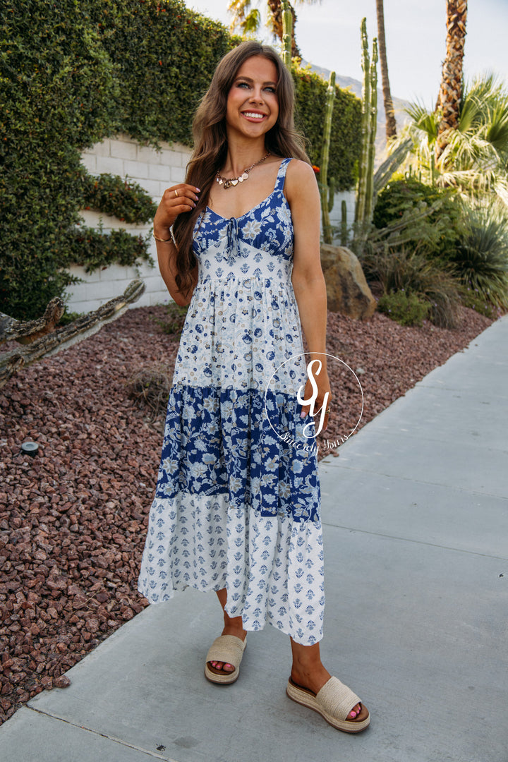 Blooming Beauty Dress - Blue Multi