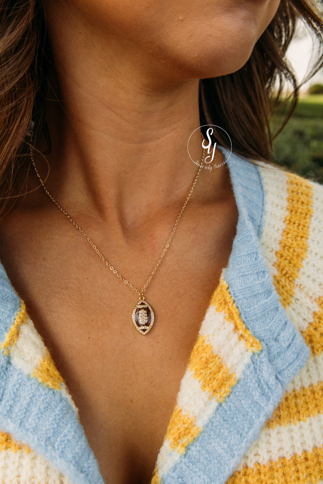 Home Team Necklace - Brown