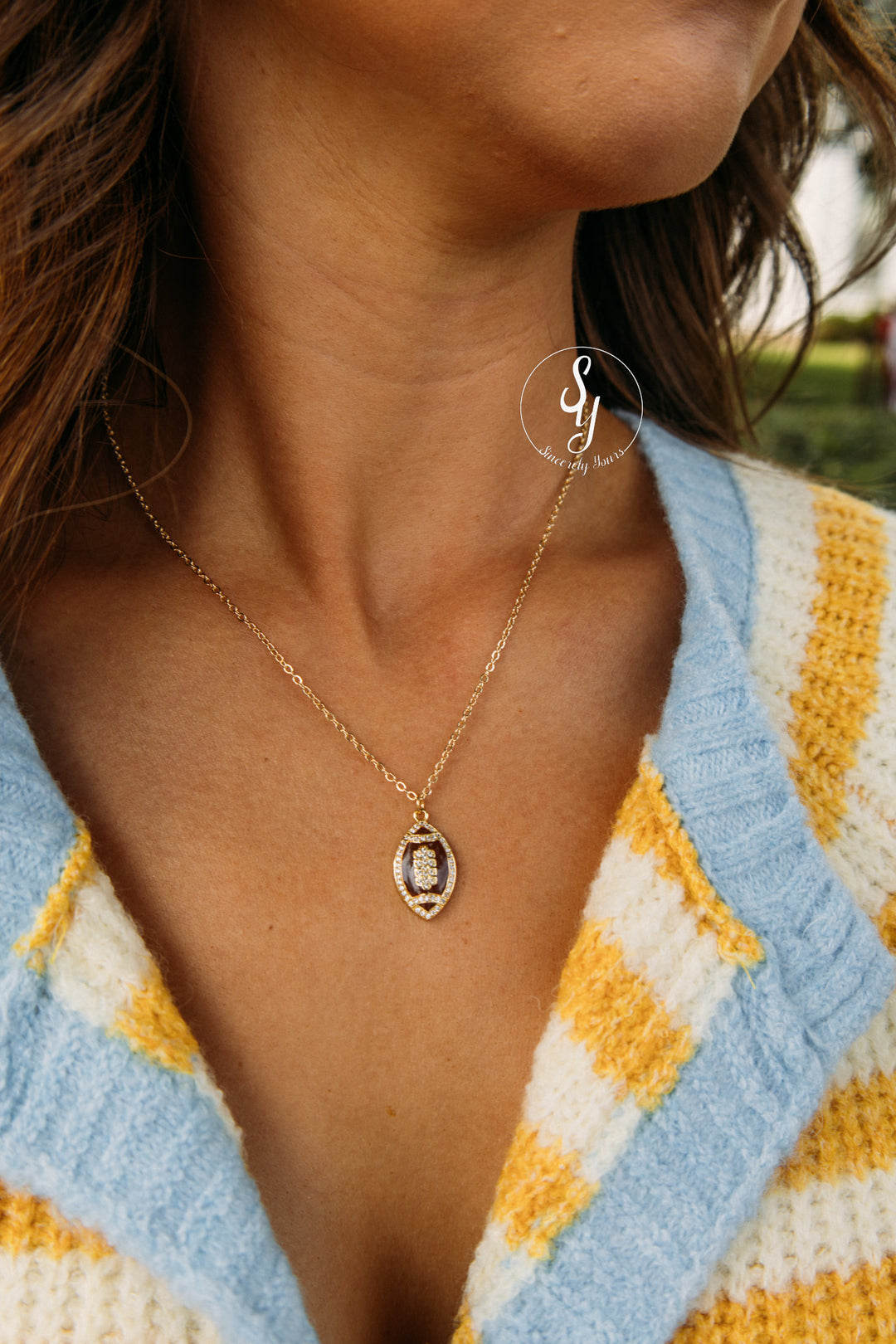 Home Team Necklace - Brown
